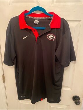 Nike Black and Red Georgia Bulldogs Polo